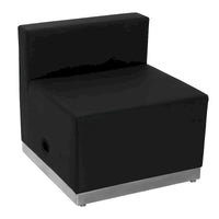 Chaise LeatherSoft avec base en acier inoxydable brossé - Mobilier de réception