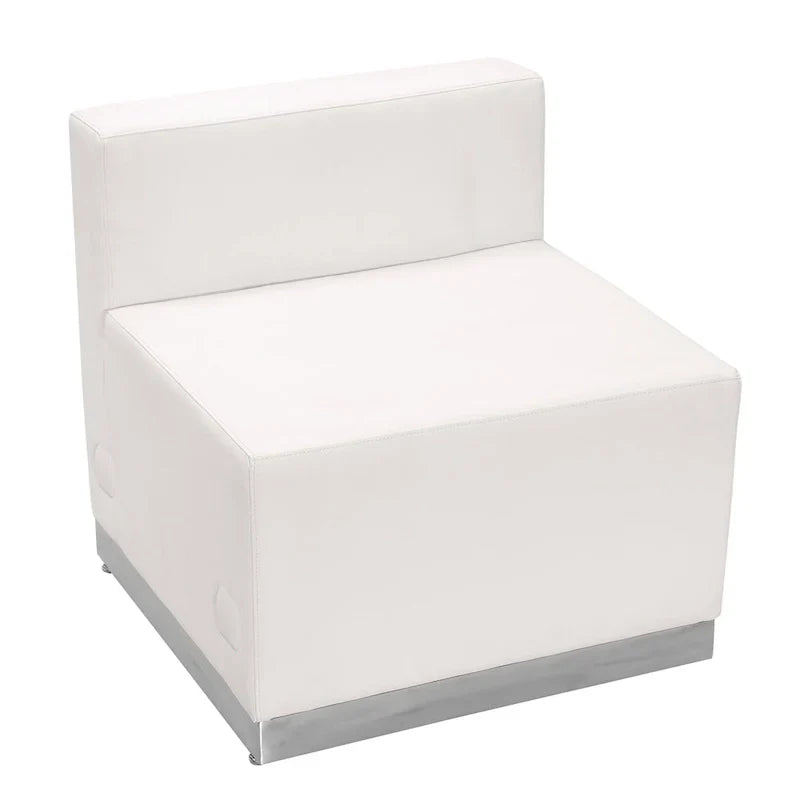 Chaise LeatherSoft avec base en acier inoxydable brossé - Mobilier de réception