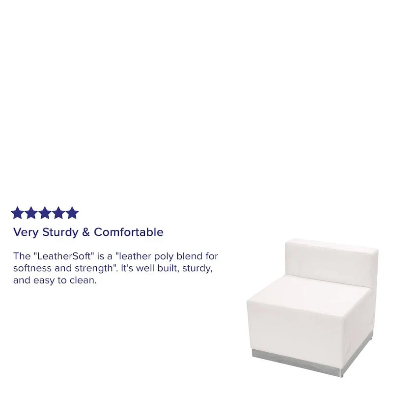 Chaise LeatherSoft avec base en acier inoxydable brossé - Mobilier de réception
