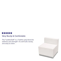 Chaise LeatherSoft avec base en acier inoxydable brossé - Mobilier de réception