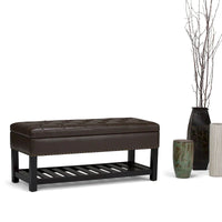 WYNDENHALL Riley banc ottoman rectangulaire 43 pouces de large - 43 W x 17 D x 19 H
