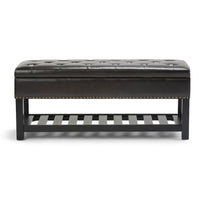 WYNDENHALL Riley banc ottoman rectangulaire 43 pouces de large - 43 W x 17 D x 19 H