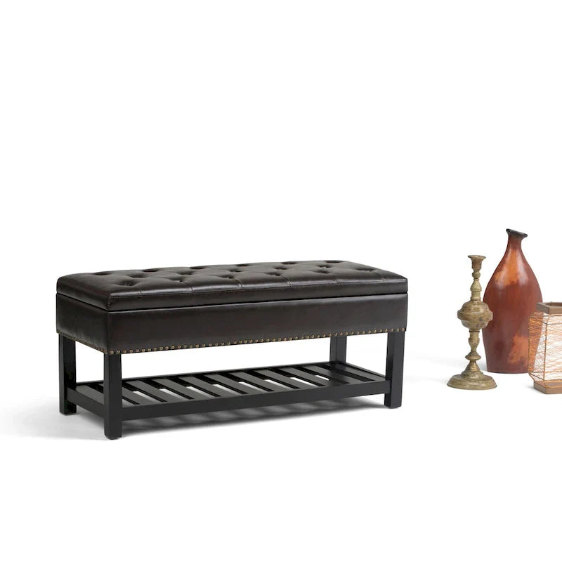 Banc ottoman rectangulaire WYNDENHALL Riley de 43 po de large - 43 L x 17 P x 19 H