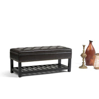 WYNDENHALL Riley banc ottoman rectangulaire 43 pouces de large - 43 W x 17 D x 19 H