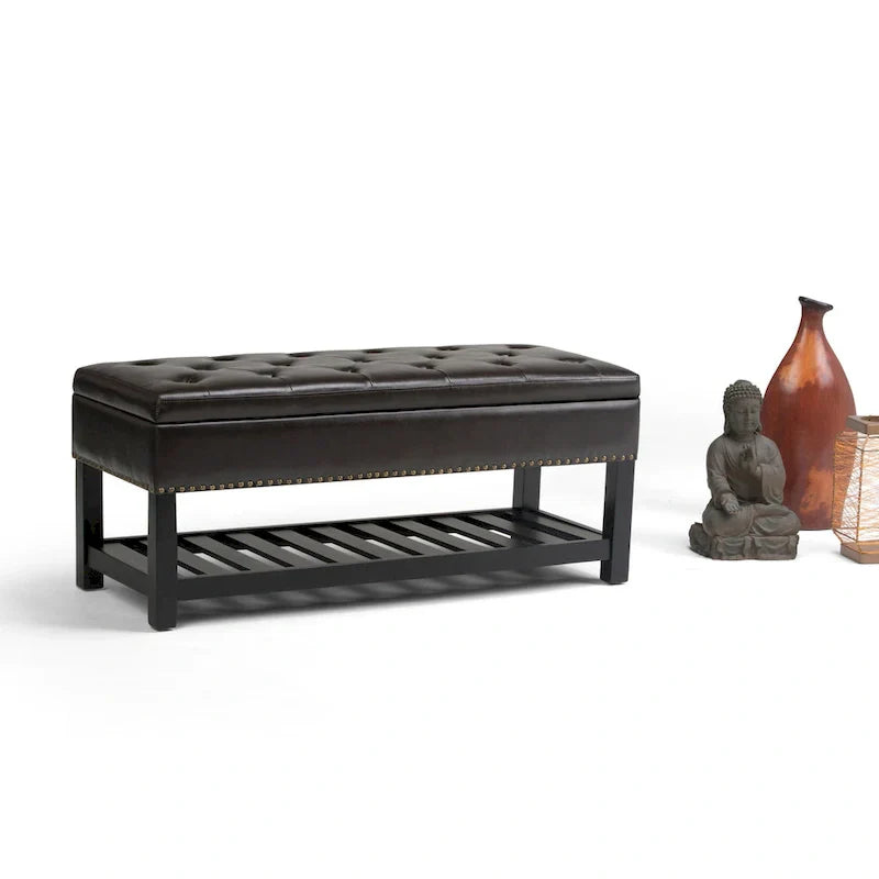 WYNDENHALL Riley banc ottoman rectangulaire 43 pouces de large - 43 W x 17 D x 19 H