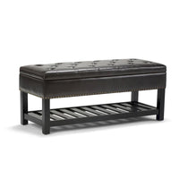 WYNDENHALL Riley banc ottoman rectangulaire 43 pouces de large - 43 W x 17 D x 19 H