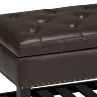 WYNDENHALL Riley banc ottoman rectangulaire 43 pouces de large - 43 W x 17 D x 19 H