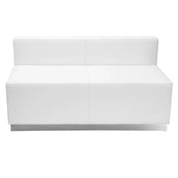 Configuration d'accueil modulable 5 pièces en LeatherSoft avec dossier et assise tendus