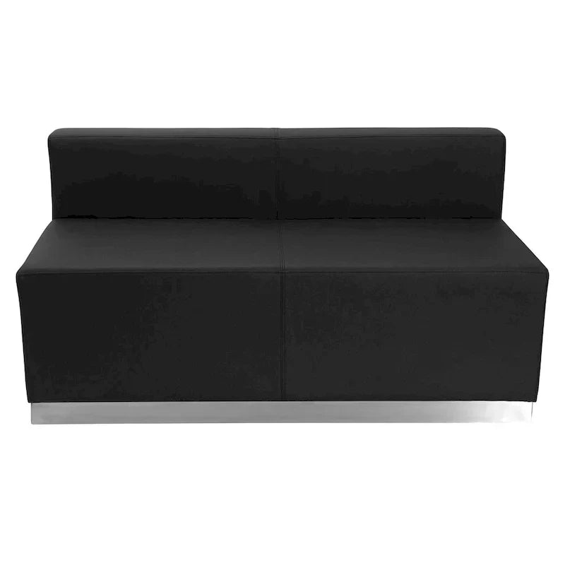 Configuration d'accueil modulable 5 pièces en LeatherSoft avec dossier et assise tendus