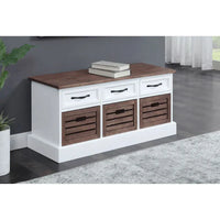 Meuble bas en bois traditionnel Paola avec paniers