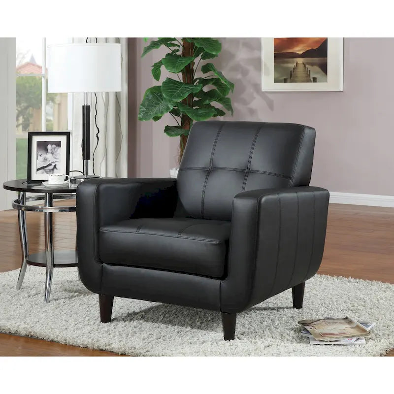 Chaise Gavin noire transitionnelle