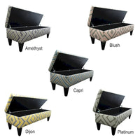 Banc de rangement capitonné 10 boutons Brooke Nouvea Designer