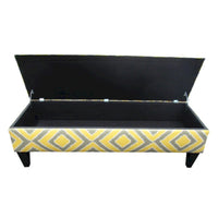 Banc de rangement capitonné 10 boutons Brooke Nouvea Designer