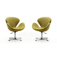 Manhattan Comfort Chaises pivotantes réglables en chrome (lot de 2)