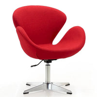 Manhattan Comfort Chaises pivotantes réglables en chrome (lot de 2)