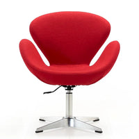 Manhattan Comfort Chaises pivotantes réglables en chrome (lot de 2)