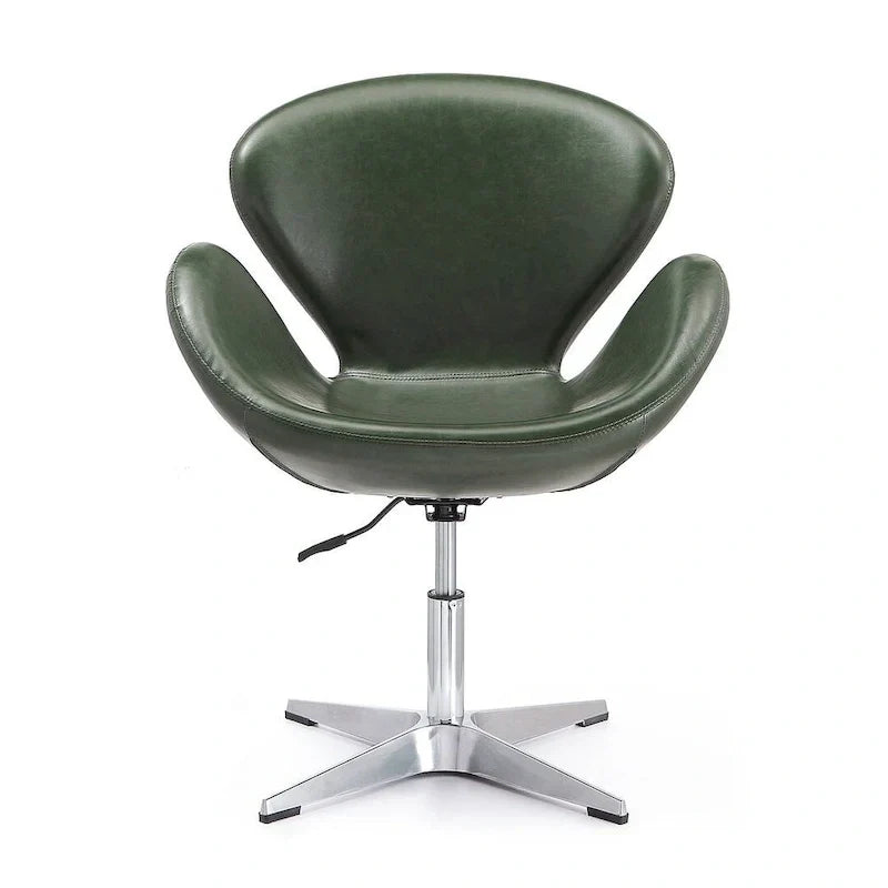 Manhattan Comfort Chaises pivotantes réglables en chrome (lot de 2)