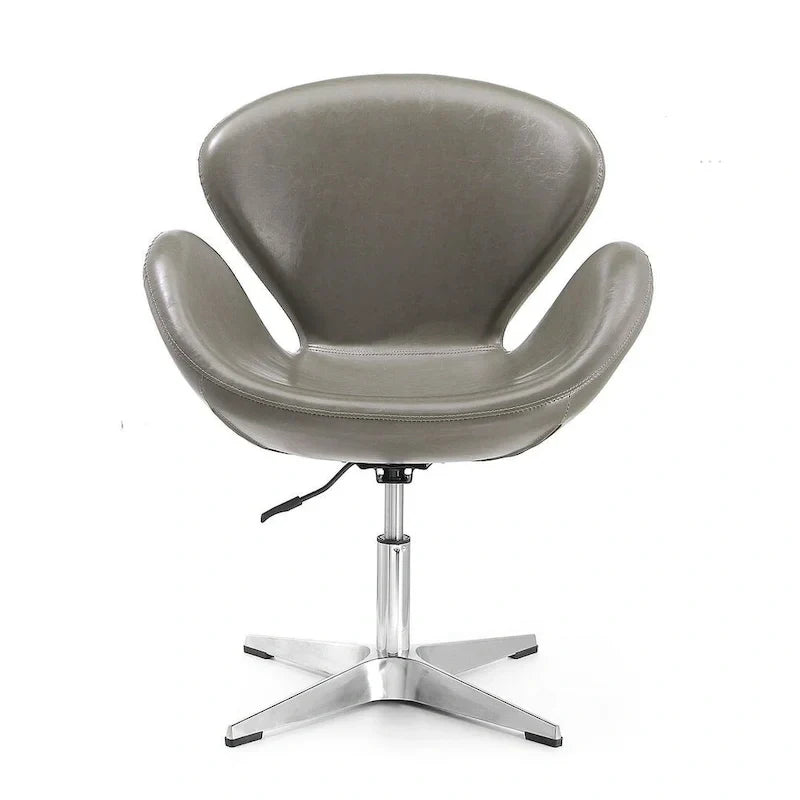Manhattan Comfort Chaises pivotantes réglables en chrome (lot de 2)