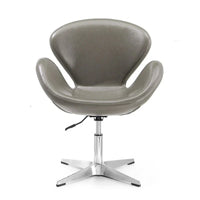 Manhattan Comfort Chaises pivotantes réglables en chrome (lot de 2)