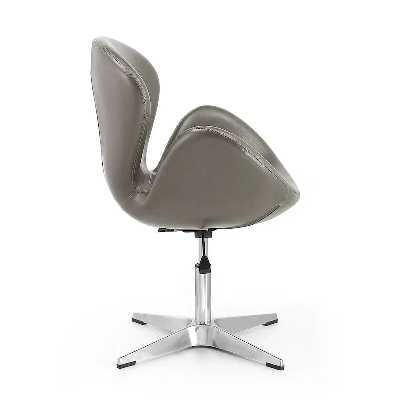 Manhattan Comfort Chaises pivotantes réglables en chrome (lot de 2)
