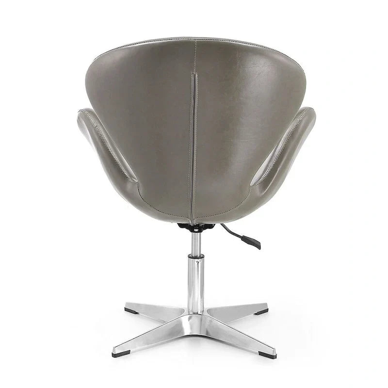 Manhattan Comfort Chaises pivotantes réglables en chrome (lot de 2)