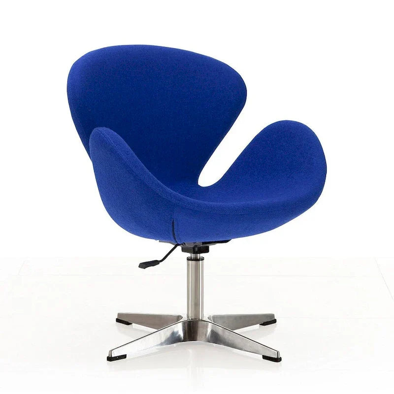 Manhattan Comfort Chaises pivotantes réglables en chrome (lot de 2)