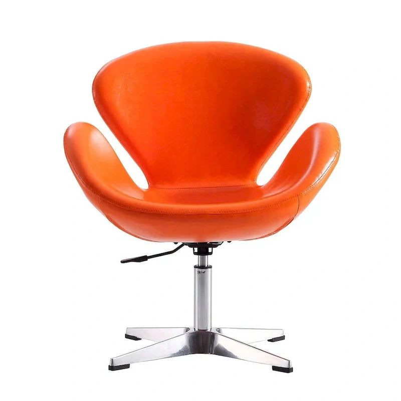 Manhattan Comfort Chaises pivotantes réglables en chrome (lot de 2)