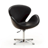 Manhattan Comfort Chaises pivotantes réglables en chrome (lot de 2)