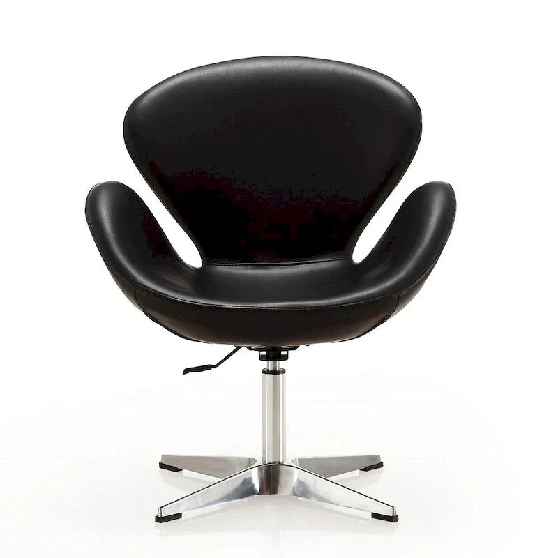 Manhattan Comfort Chaises pivotantes réglables en chrome (lot de 2)