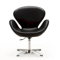 Manhattan Comfort Chaises pivotantes réglables en chrome (lot de 2)