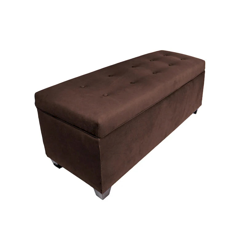 Banc de rangement en lin capitonné Sole Secret Obsession