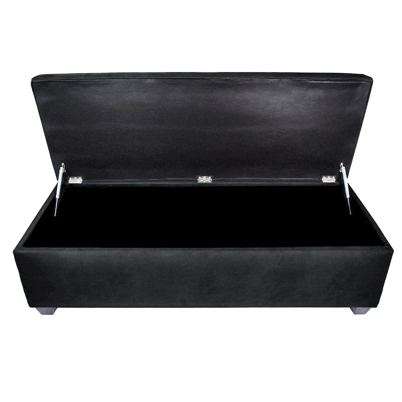 Banc de rangement en lin capitonné Sole Secret Obsession