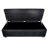 Banc de rangement en lin capitonné Sole Secret Obsession