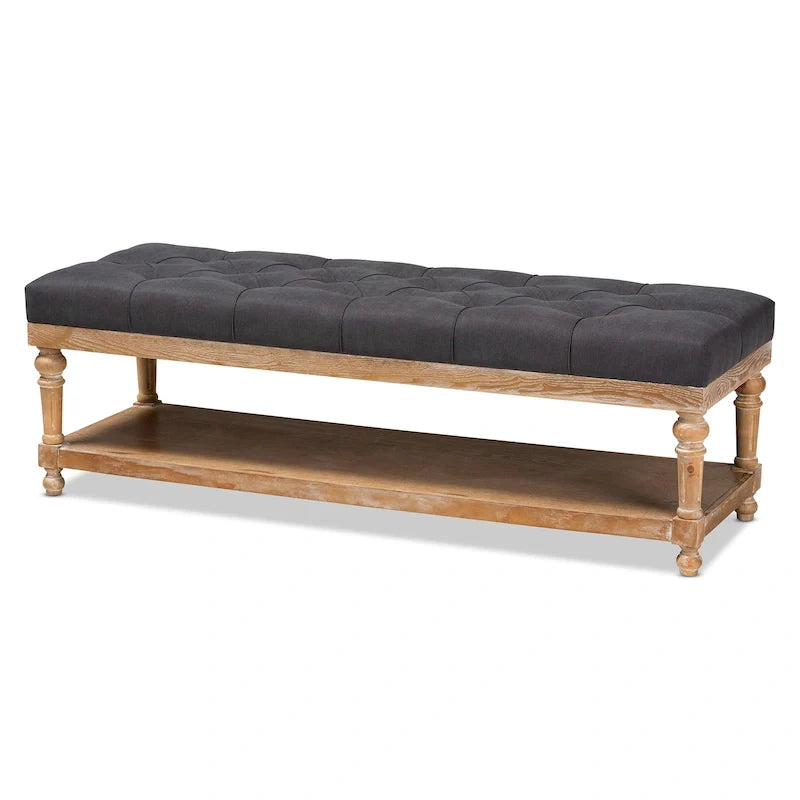 Banc de rangement moderne et rustique The Gray Barn Windy Ridge