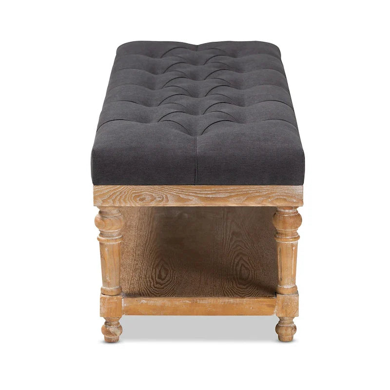 Banc de rangement moderne et rustique The Gray Barn Windy Ridge