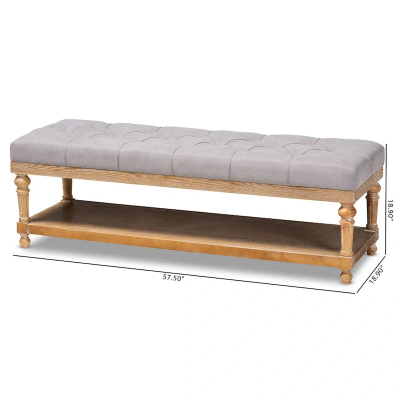 Banc de rangement moderne et rustique The Gray Barn Windy Ridge