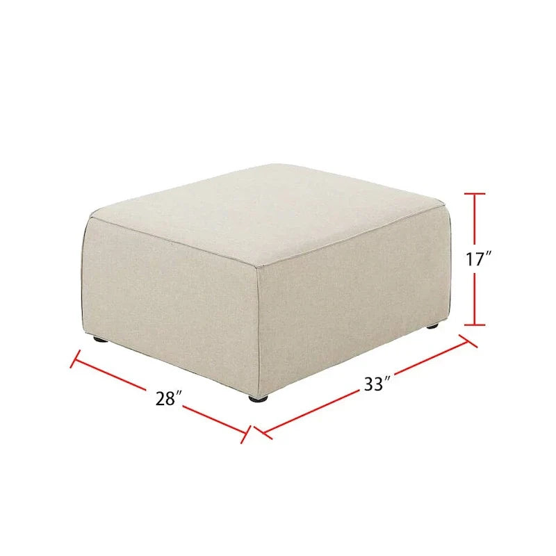 Canapé sectionnel modulable avec ottoman