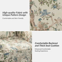 Fauteuil Yahweh Farmhouse avec têtes de clous et accoudoirs roulés par HULALA HOME (Lot de 2)