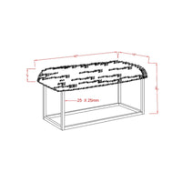 Banc d'entrée en métal Tula Contemporary de 40 pouces par Furniture of America
