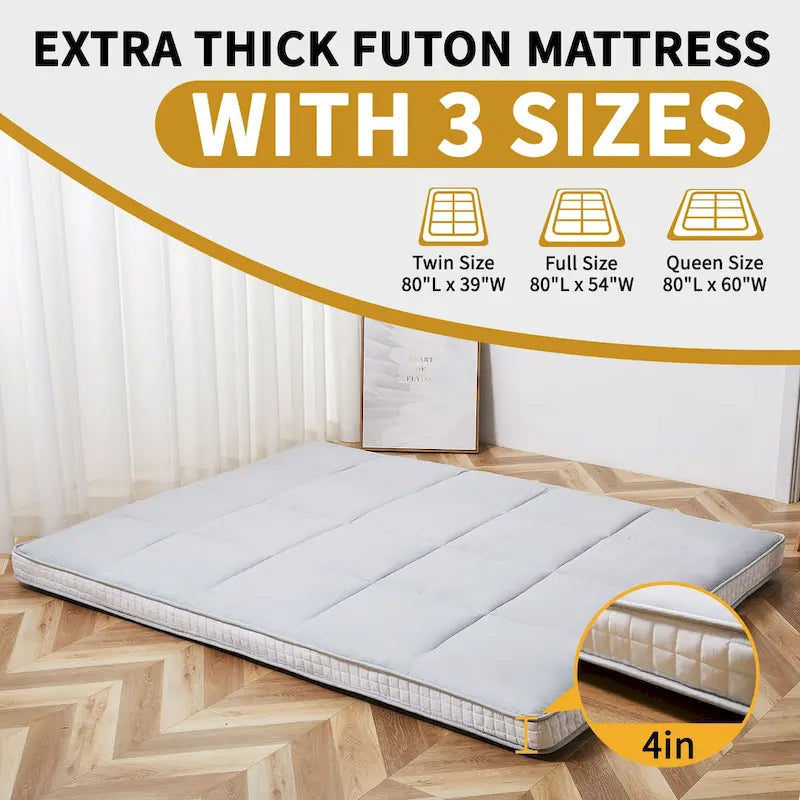 Matelas Futon Japonais Enroulable de Sol DoCred avec Sac de Rangement