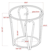 Ensemble de tables basses Gable Glam en verre 2 pièces avec étagère par Furniture of America