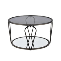 Ensemble de tables basses Gable Glam en verre 2 pièces avec étagère par Furniture of America