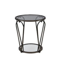 Ensemble de tables basses Gable Glam en verre 2 pièces avec étagère par Furniture of America