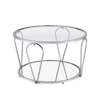 Ensemble de tables basses Gable Glam en verre 2 pièces avec étagère par Furniture of America