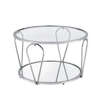 Ensemble de tables basses Gable Glam en verre 2 pièces avec étagère par Furniture of America