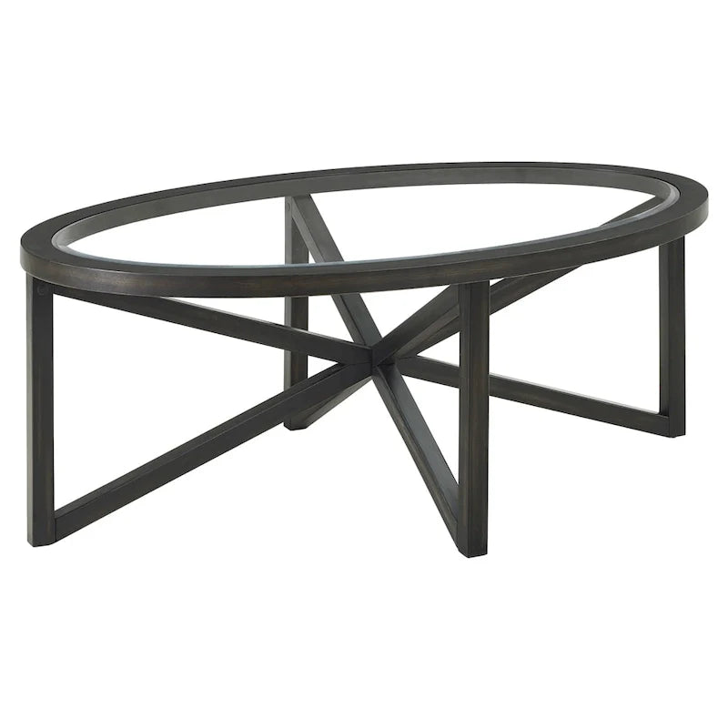 Table basse moderne et simple en verre, table basse en verre trempé