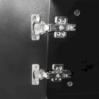 Meuble TV Merax avec 2 étagères en verre illuminées, meuble TV laqué brillant pour téléviseurs jusqu'à 80 pouces - n/a