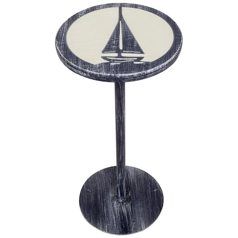 Table à boissons ronde de style côtier