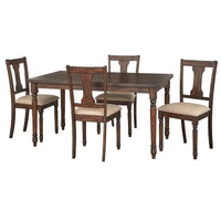 Ensemble de salle à manger 5 pièces Simple Living en bois brûlé
