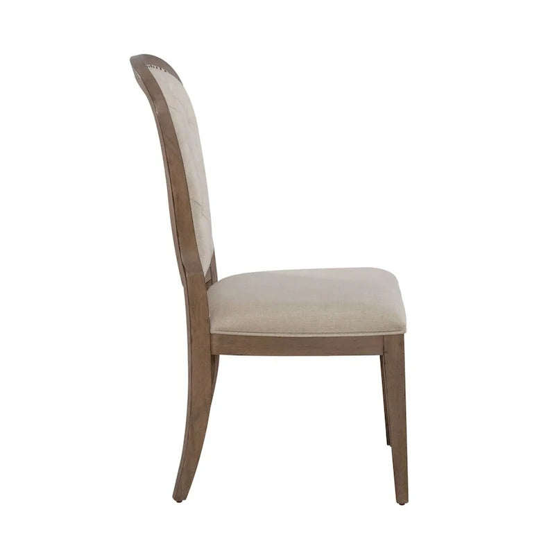 Chaise d'appoint à dossier capitonné rembourrée style ferme Americana (lot de 2)